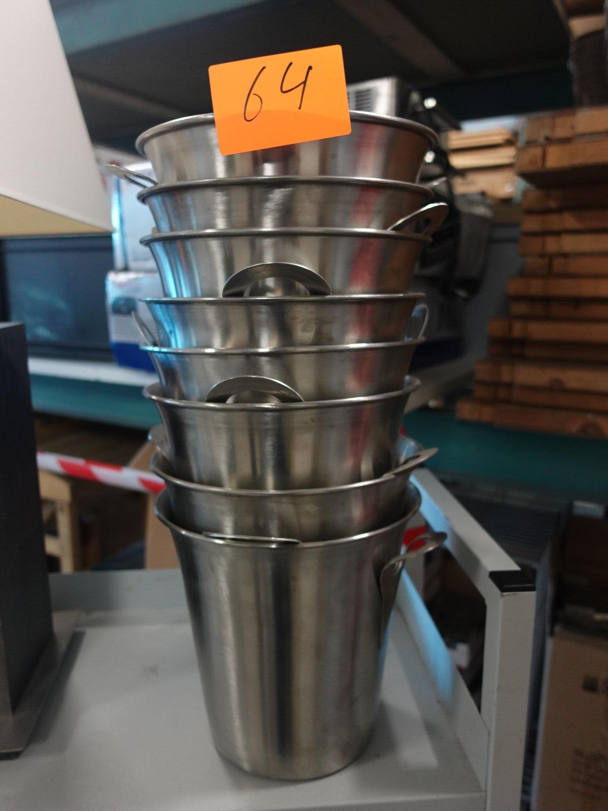 8x Inox ijsemmer – kavel bij Openbare Verkopen, Harelbeke