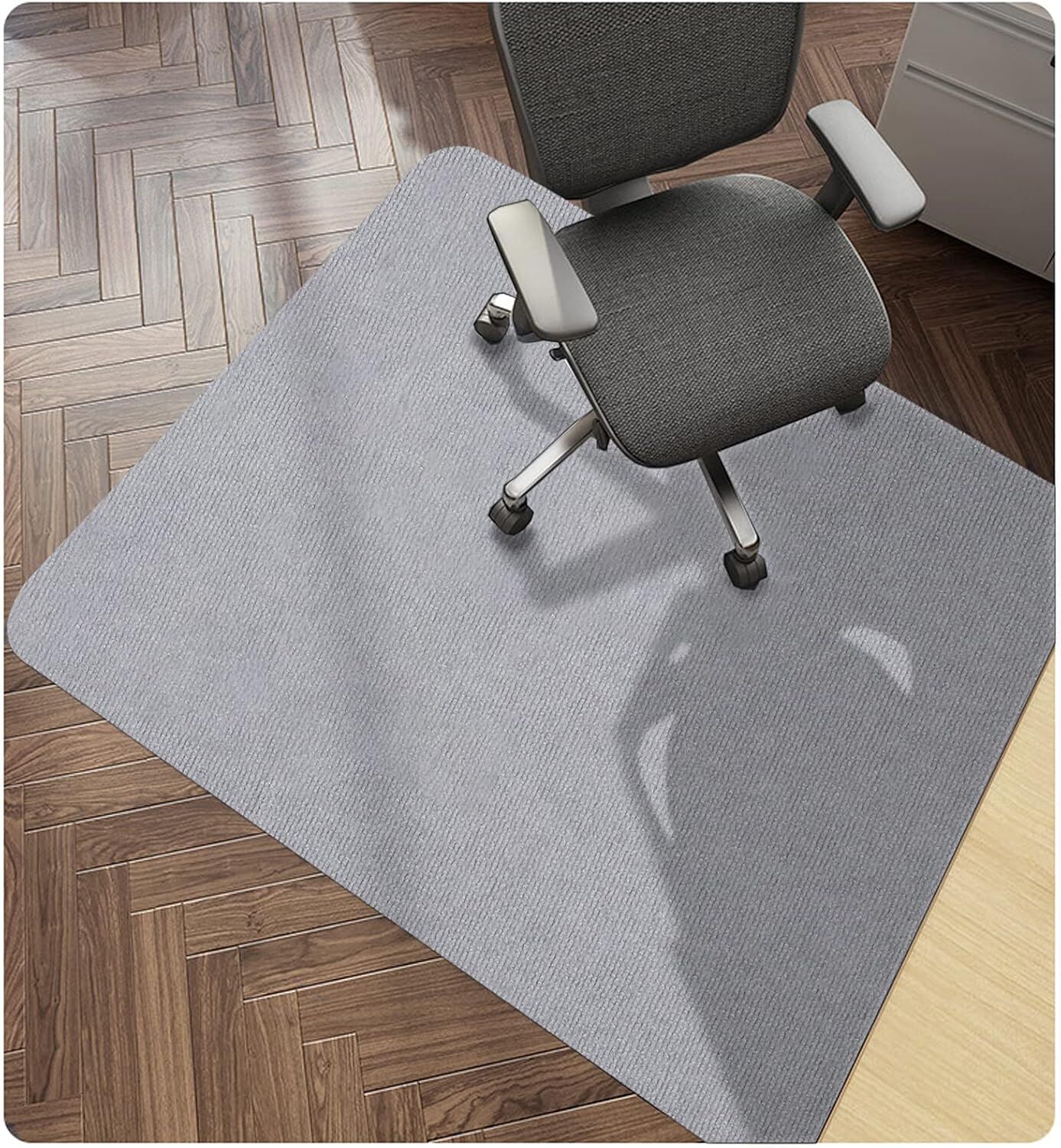DFIONC bureaustoelmat, 90 x 140 cm grijs – kavel bij Openbare Verkopen, Brugge