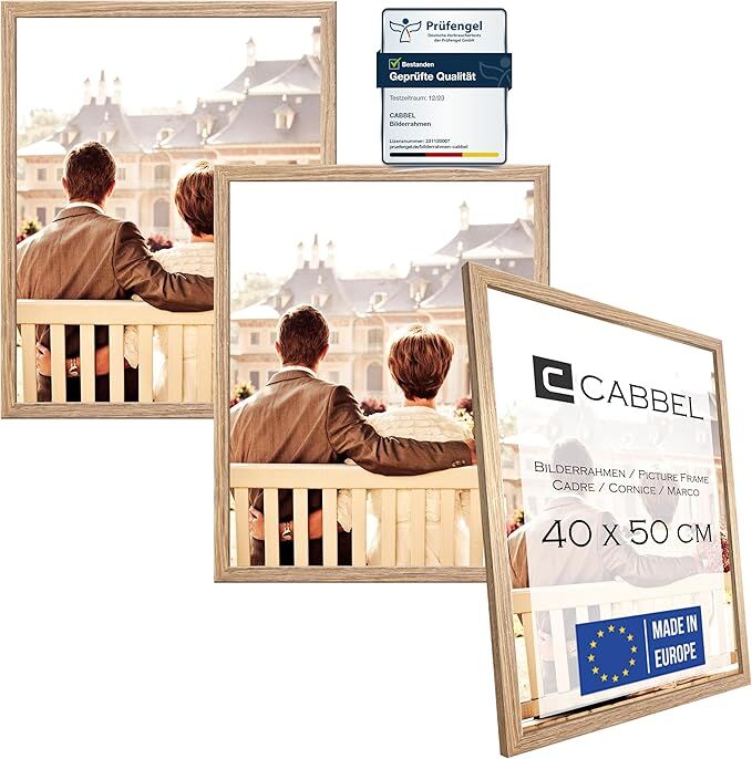 Cabbel 3-pack fotokader 40*50 bruine houten lijst – kavel bij Openbare Verkopen, Brugge