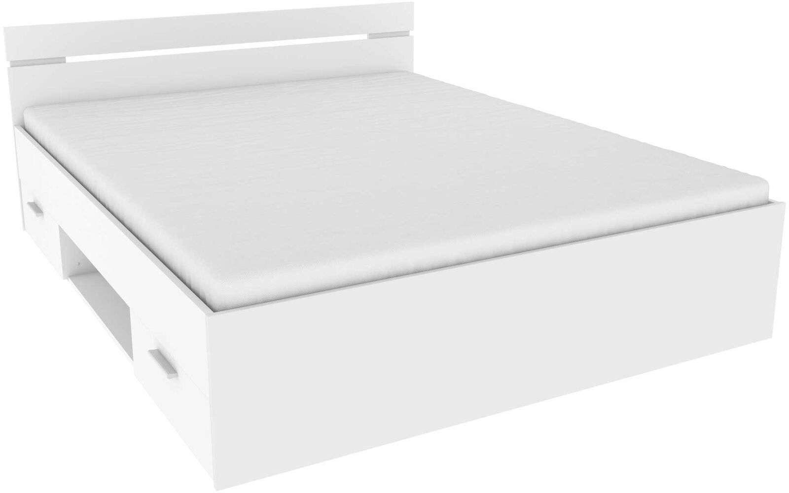 Bed Micheline 160 x 200 cm - mat wit – kavel bij Openbare Verkopen, Beveren-Leie