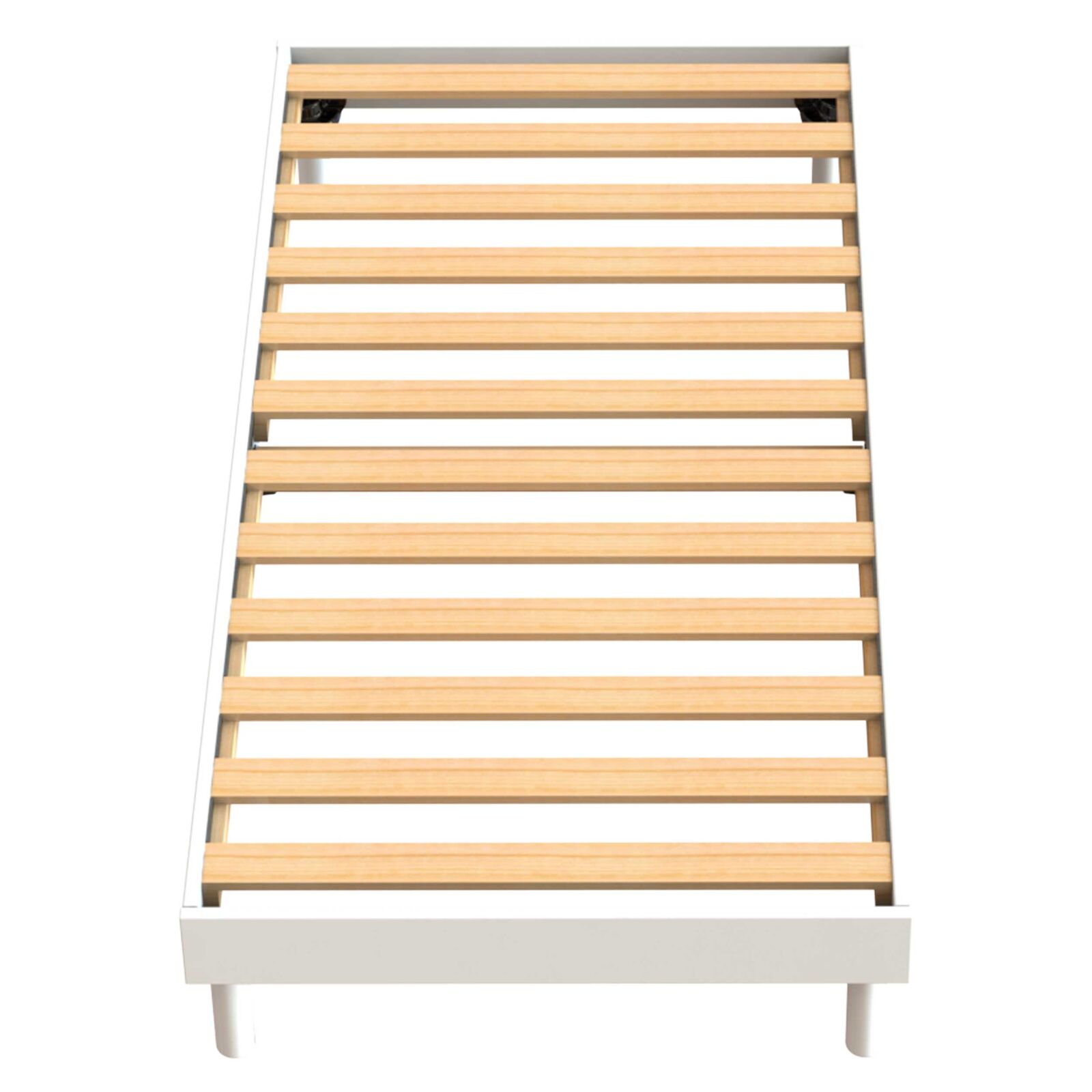Bedframe Tibor 12 latten 90x200 - Wit – kavel bij Openbare Verkopen, Beveren-Leie