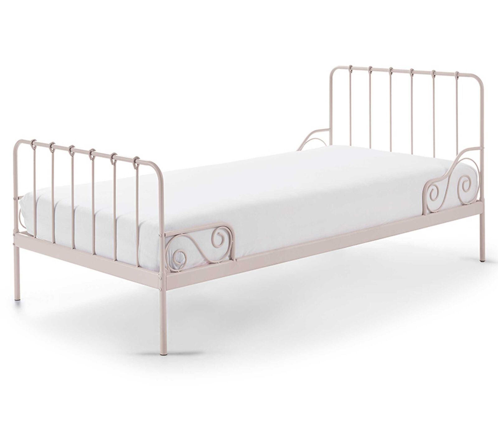 Metalen Bed Alice 90x200 - roze – kavel bij Openbare Verkopen, Beveren-Leie