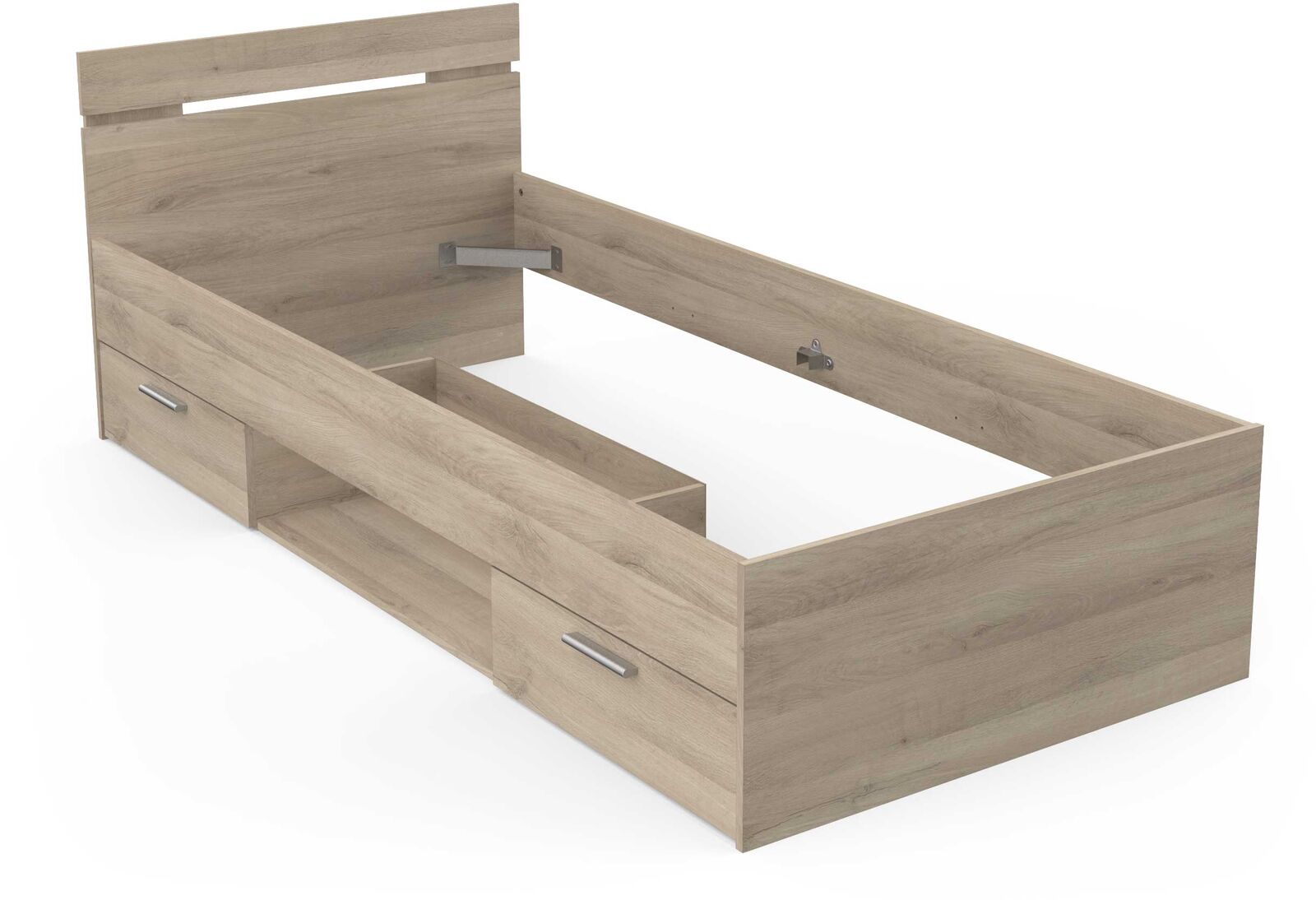 Bed Micheline 90 x 200 cm-Kronberg eik – kavel bij Openbare Verkopen, Beveren-Leie