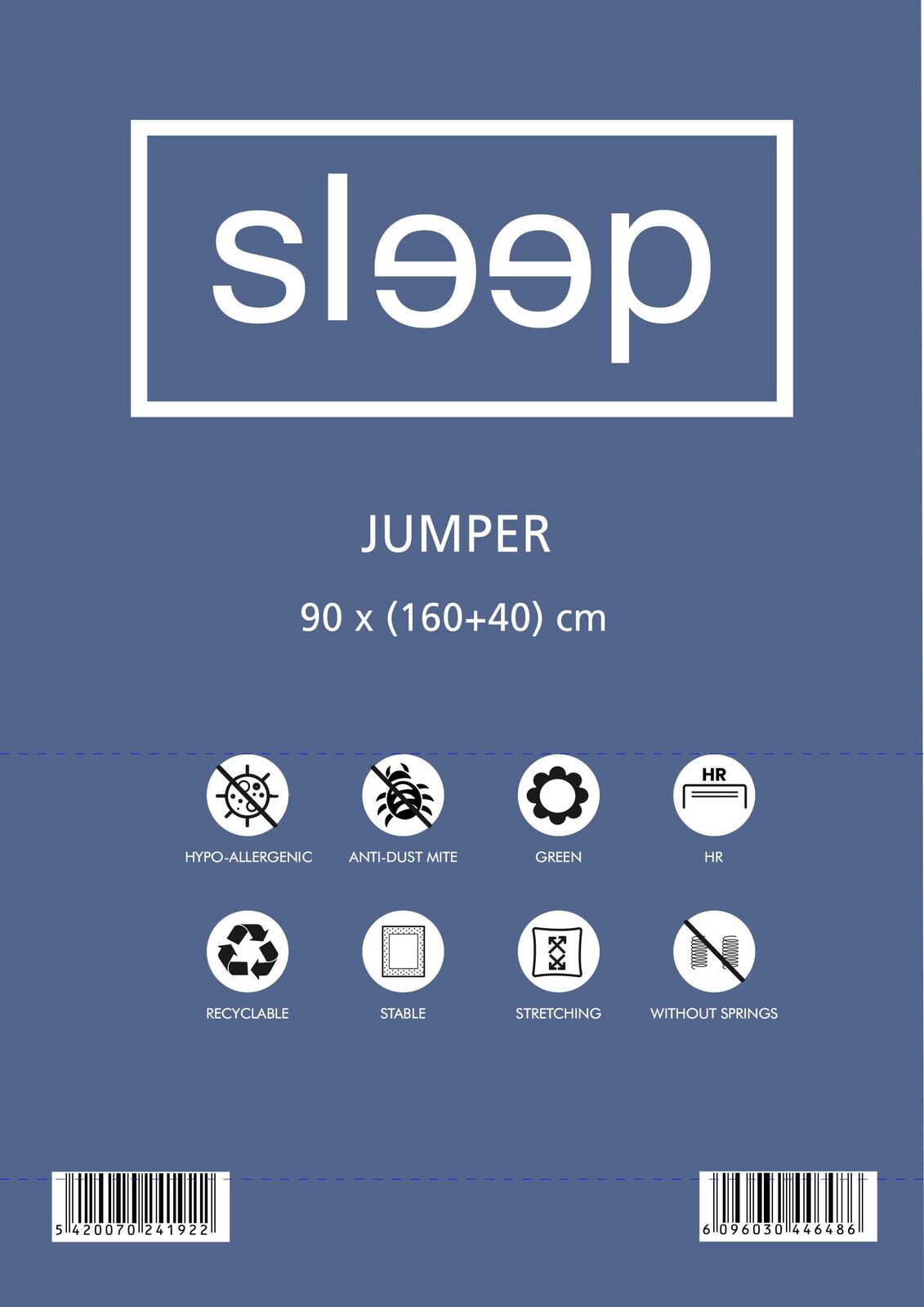Verlengbare matras Jumper 90x160>200cm - koudschuim – kavel bij Openbare Verkopen, Beveren-Leie
