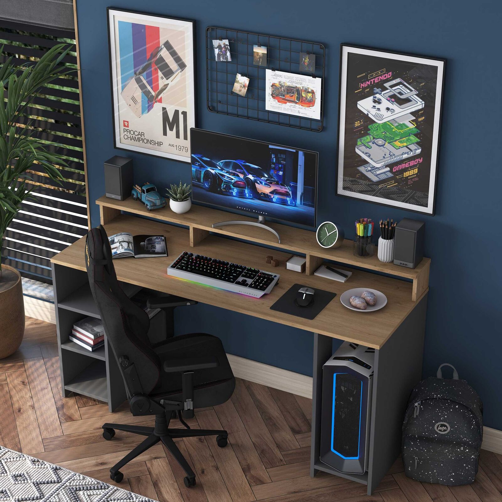 Walnoot bureau HA110 van 100% melamine – kavel bij Openbare Verkopen, Beveren-Leie