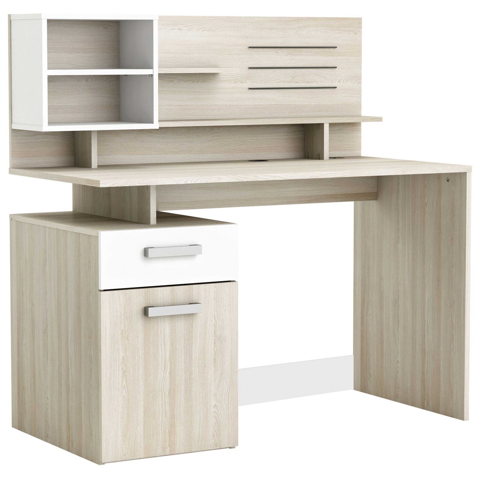 Bureau Siam-Shannon in eik en mat wit – kavel bij Openbare Verkopen, Beveren-Leie