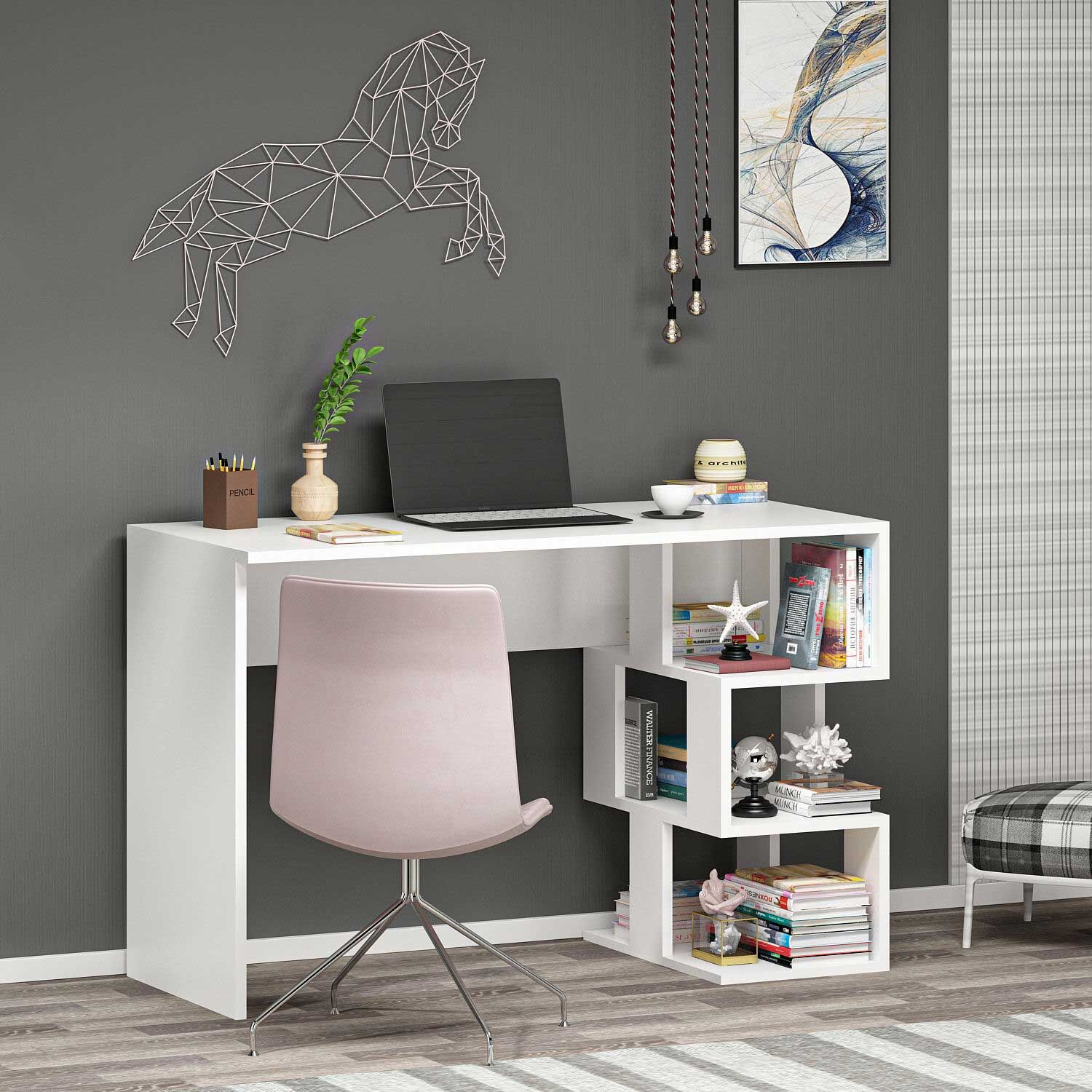 Dardanos Bureau | 100% MELAMINE | Wit – kavel bij Openbare Verkopen, Beveren-Leie