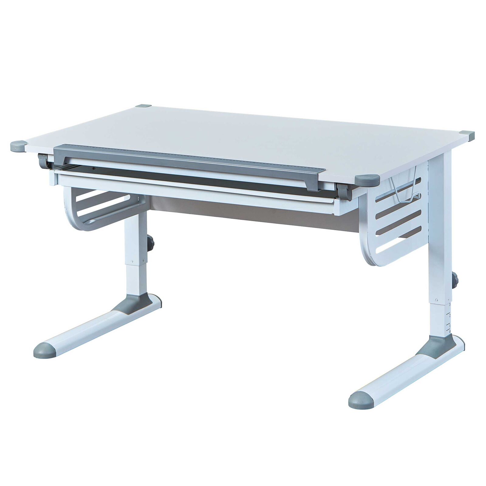 Bureau Skalare 110cm verstelbaar - wit – kavel bij Openbare Verkopen, Beveren-Leie