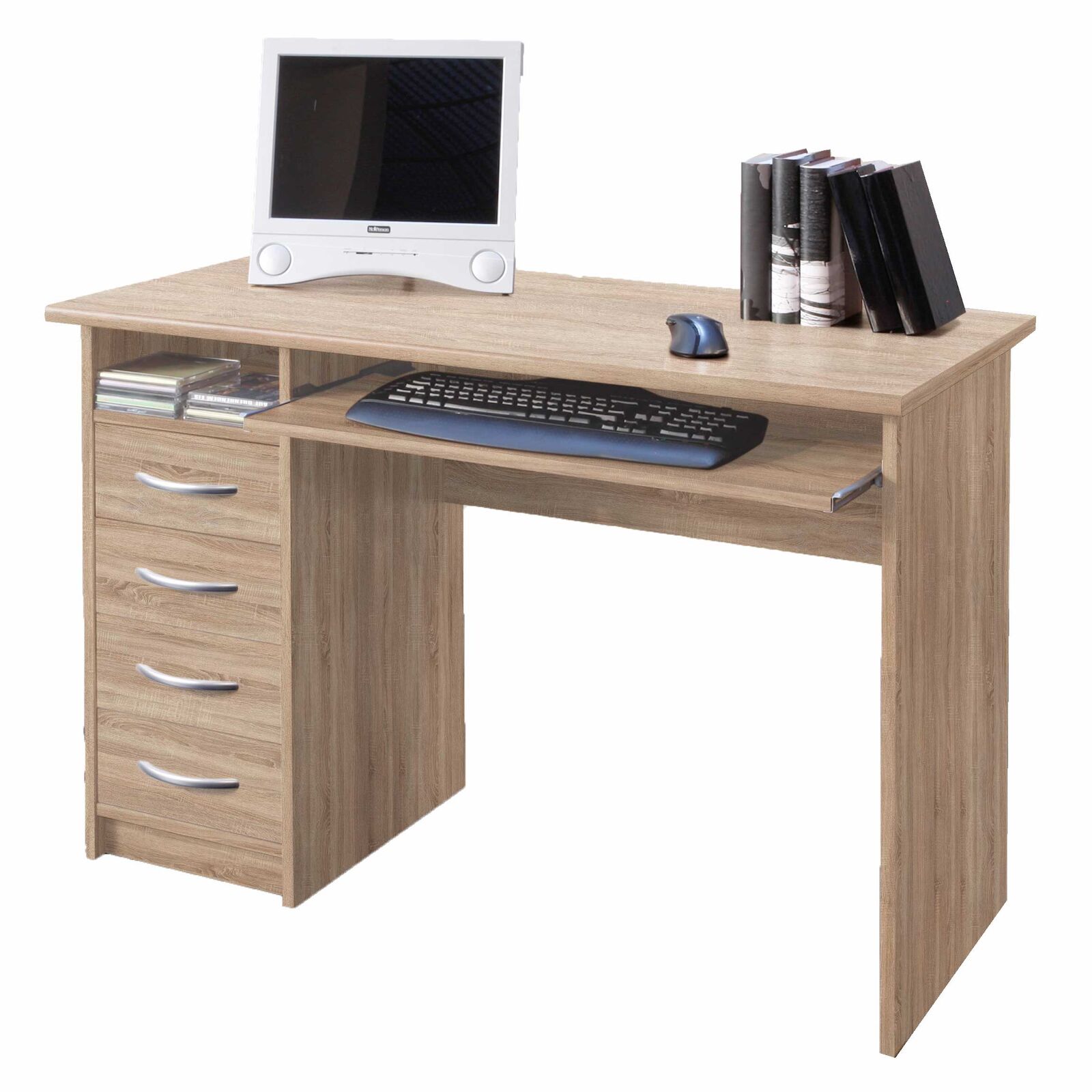 Bureau Jils 110cm met 4 lades - eik – kavel bij Openbare Verkopen, Beveren-Leie