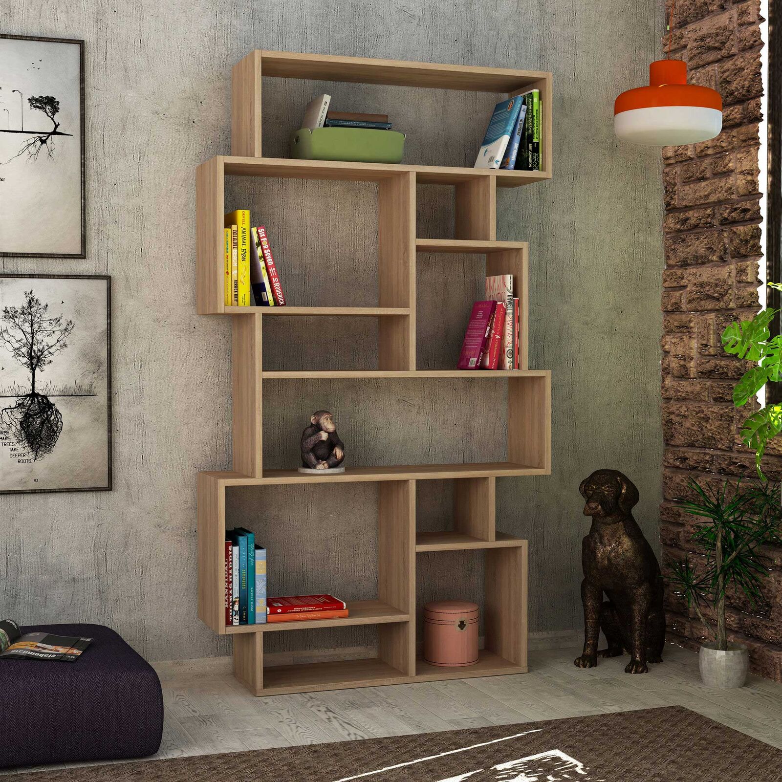 Karmato Boekenplank | 100% MELAMINE | Sonoma Eiken – kavel bij Openbare Verkopen, Beveren-Leie