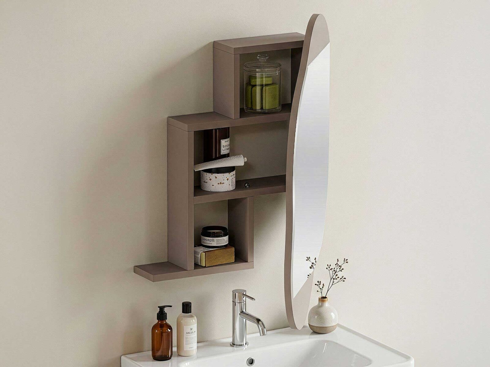 Cloud Badkamermeubel | 100% MELAMINE | Lichtmokka – kavel bij Openbare Verkopen, Beveren-Leie