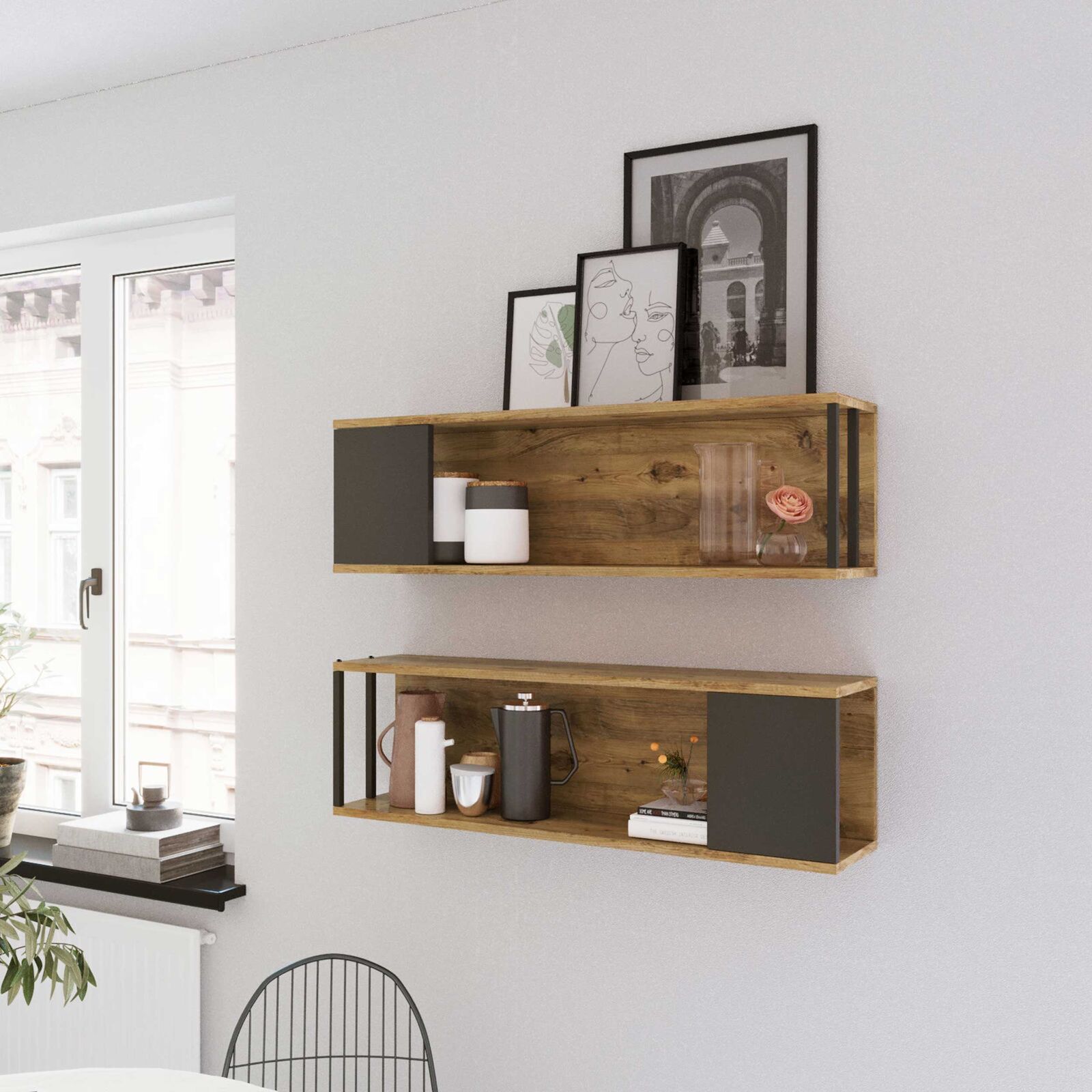 VG18 Wandplank | 100% MELAMINE | Atlantisch grenen – kavel bij Openbare Verkopen, Beveren-Leie