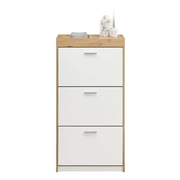 Schoenenkast Paris | 64 x 38 x 126 cm | Wit – kavel bij Openbare Verkopen, Beveren-Leie