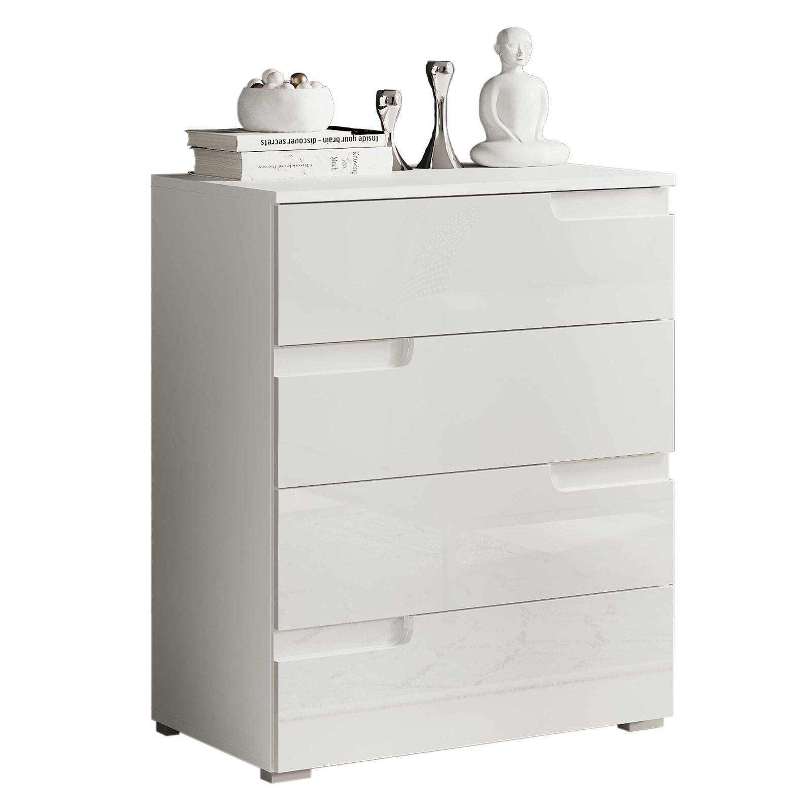 Commode Peso 65 cm 4 lades - wit – kavel bij Openbare Verkopen, Beveren-Leie