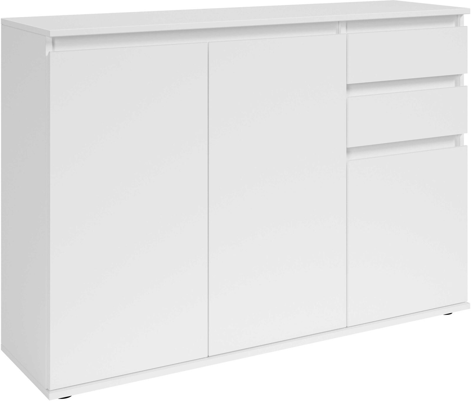 Dressoir Brest - 119x35x84cm - 3 deuren & 2 lades - wit – kavel bij Openbare Verkopen, Beveren-Leie