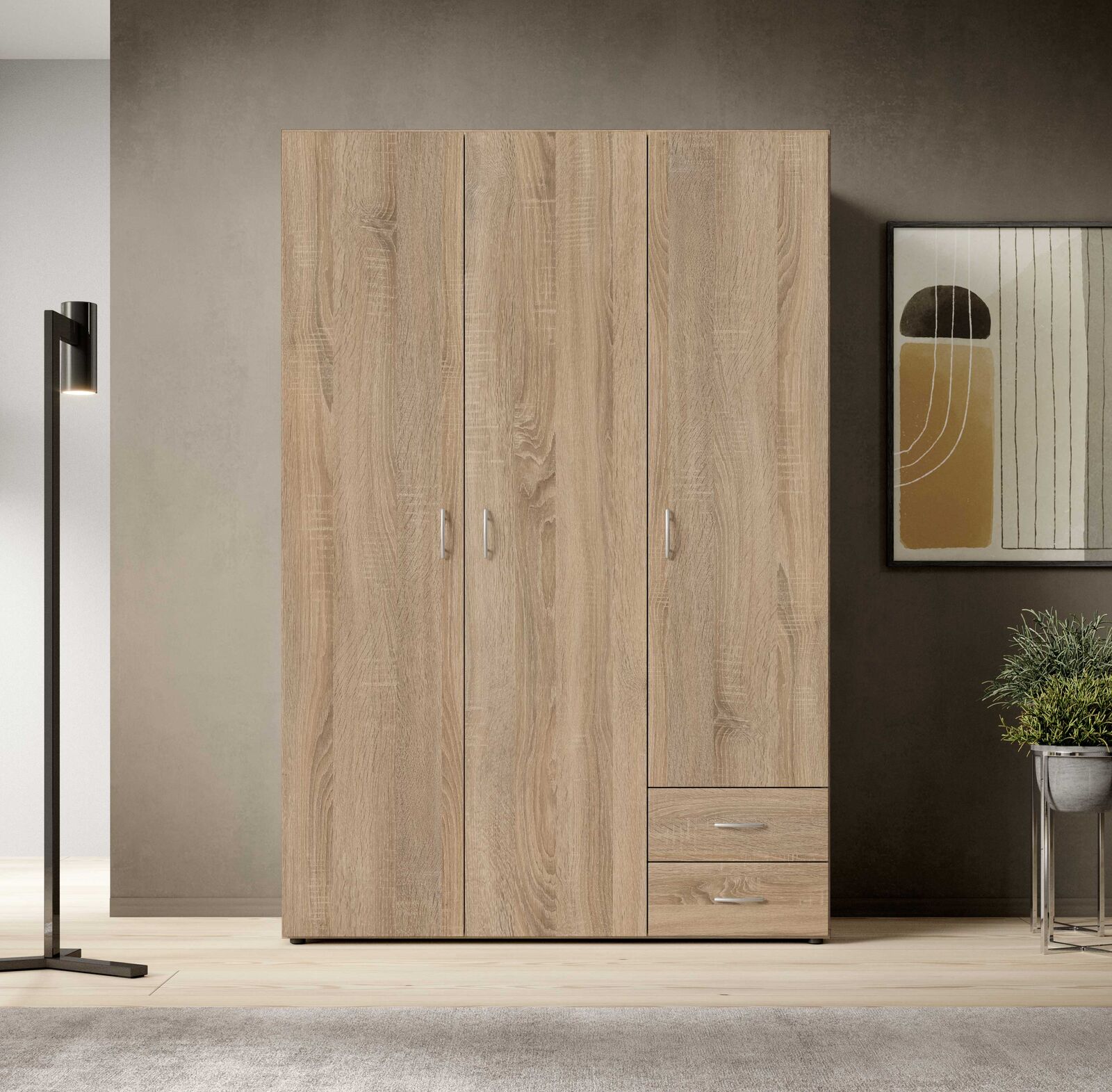 Kledingkast Base | 120 x 52 x 177 cm | Oak-design – kavel bij Openbare Verkopen, Beveren-Leie