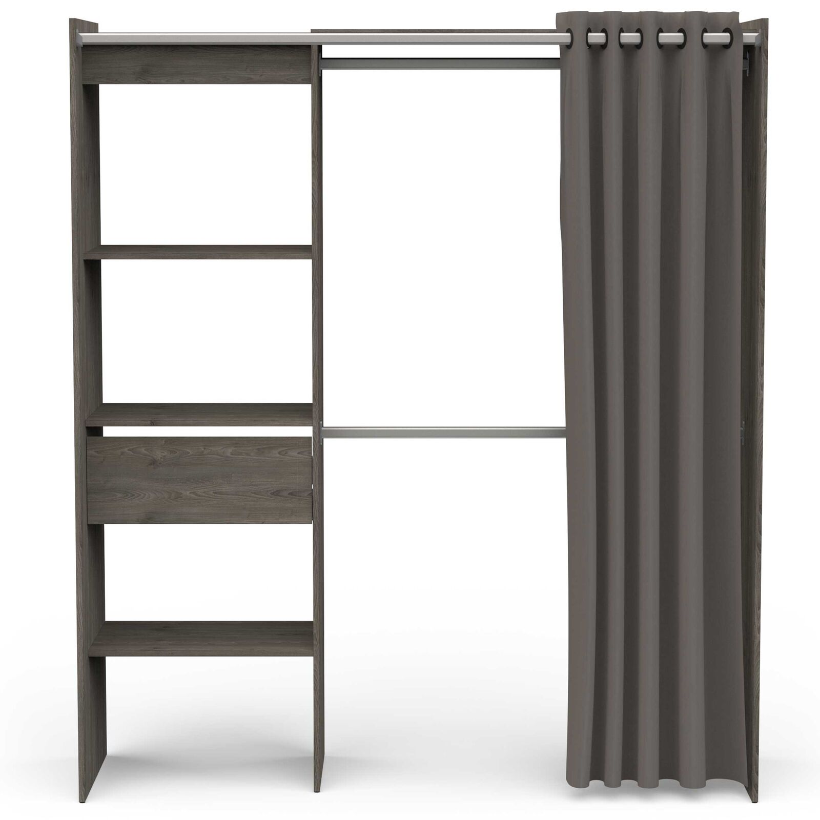 Kleerkast Chicago 50x114x192 cm - Zwart/Eik – kavel bij Openbare Verkopen, Beveren-Leie