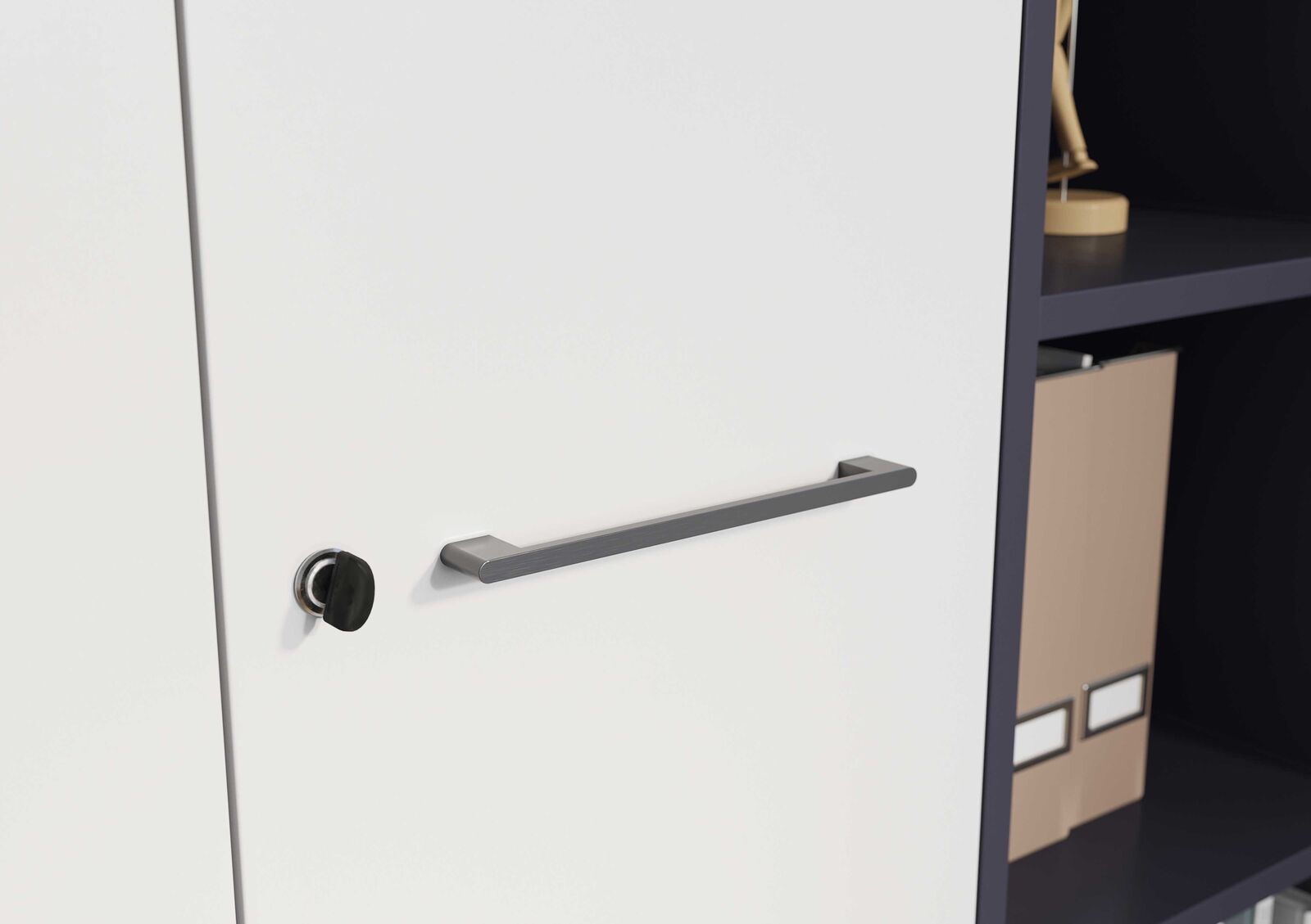 Archiefkast Osmond 80cm met 2 deuren - lichtgrijs – kavel bij Openbare Verkopen, Beveren-Leie