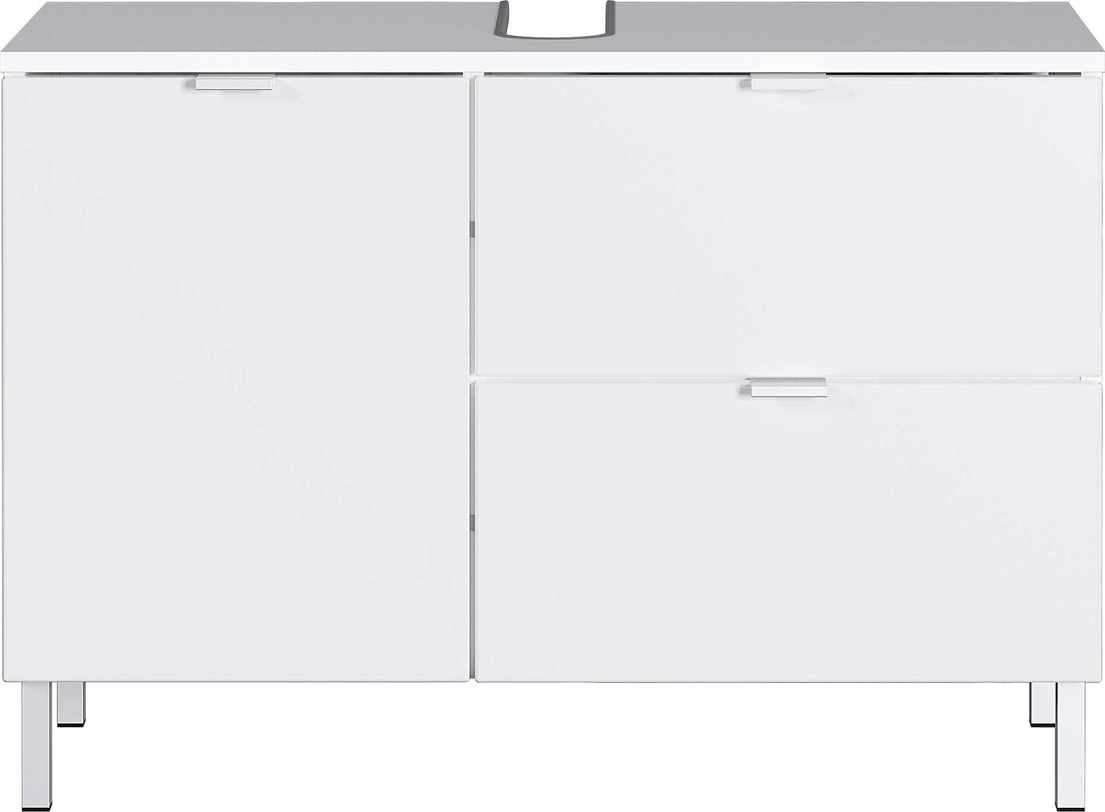 Wastafelonderkast Mauro 80cm met 2 deuren & lade - hoogglans wit – kavel bij Openbare Verkopen, Beveren-Leie