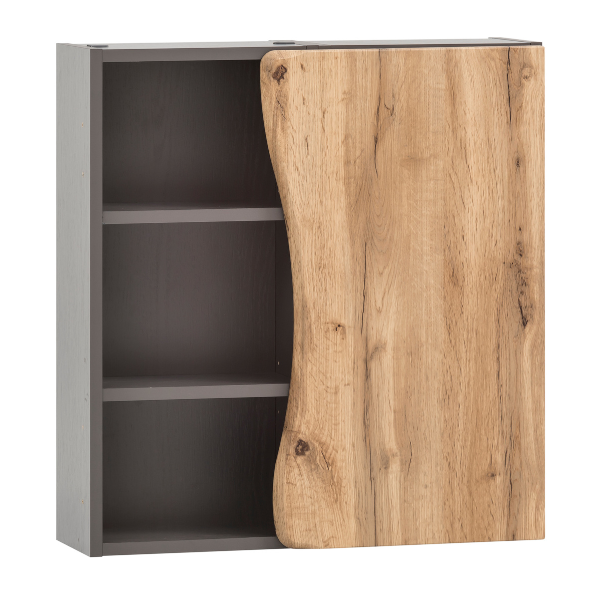 Hangkast Karan 60cm 1 deur - eik/antraciet – kavel bij Openbare Verkopen, Beveren-Leie