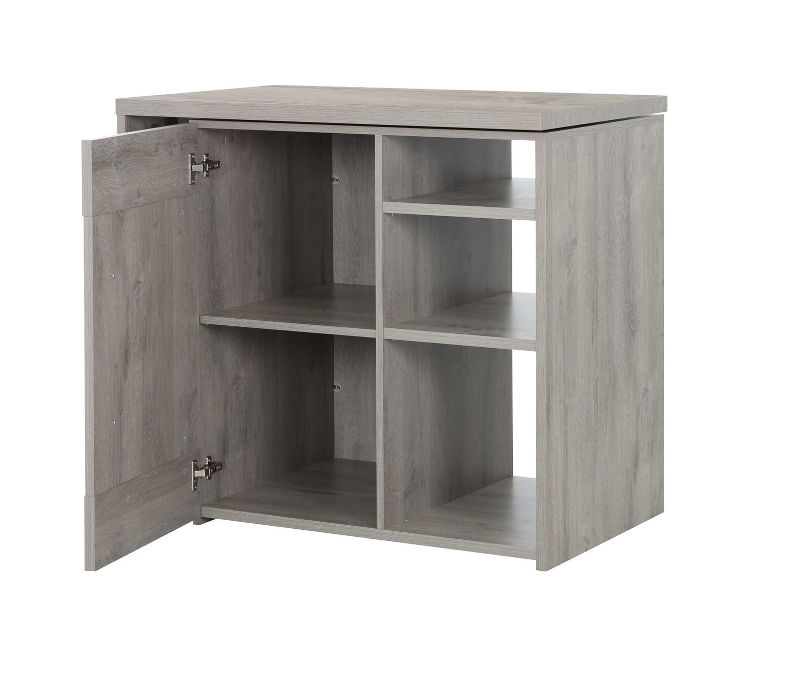 Barmeubel Bosy 160x60 met opbergmogelijkheden - lichtgrijze eik – kavel bij Openbare Verkopen, Beveren-Leie