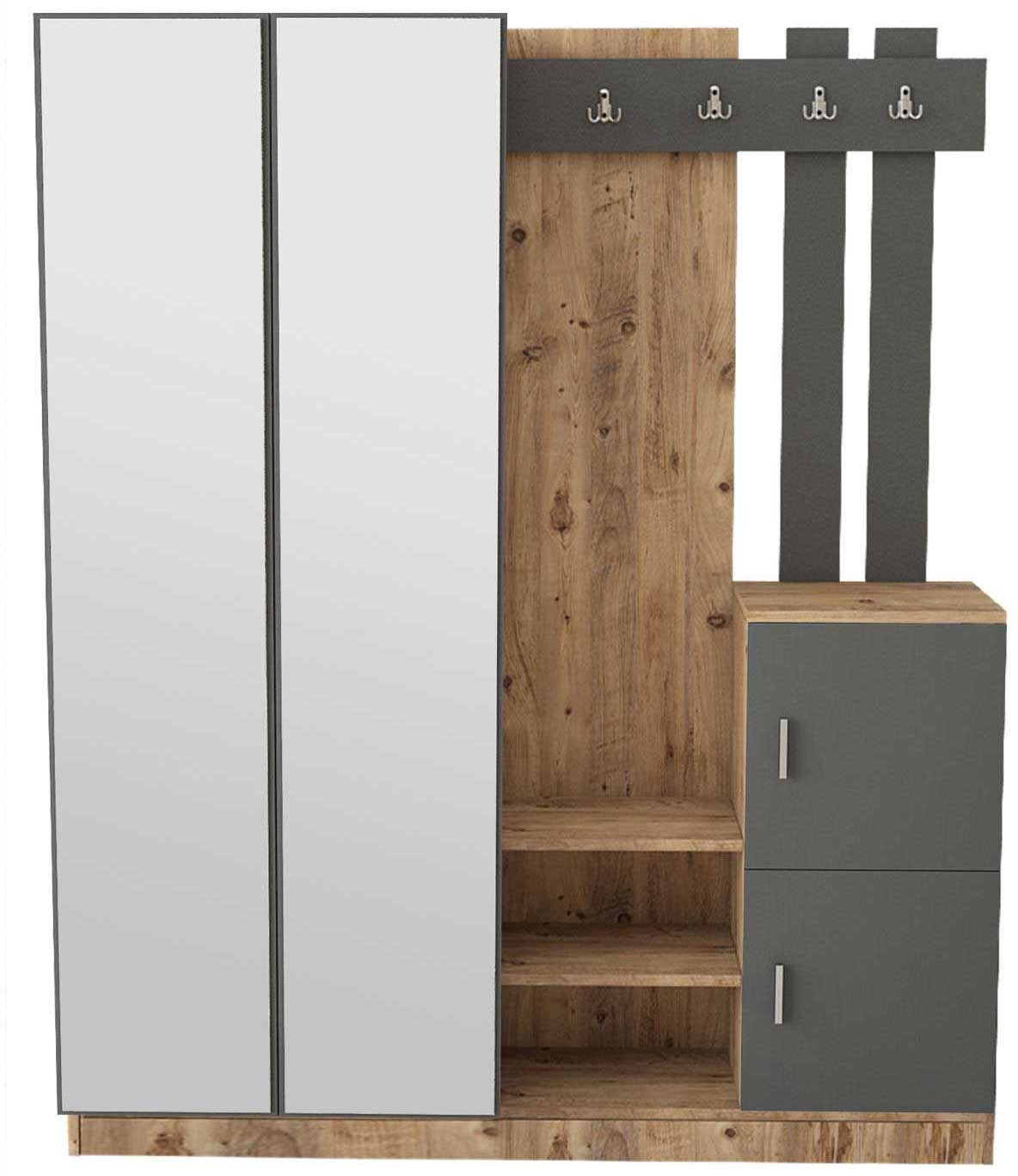 DD8 Kapstok | 100% MELAMINE | Atlantische den, antraciet – kavel bij Openbare Verkopen, Beveren-Leie