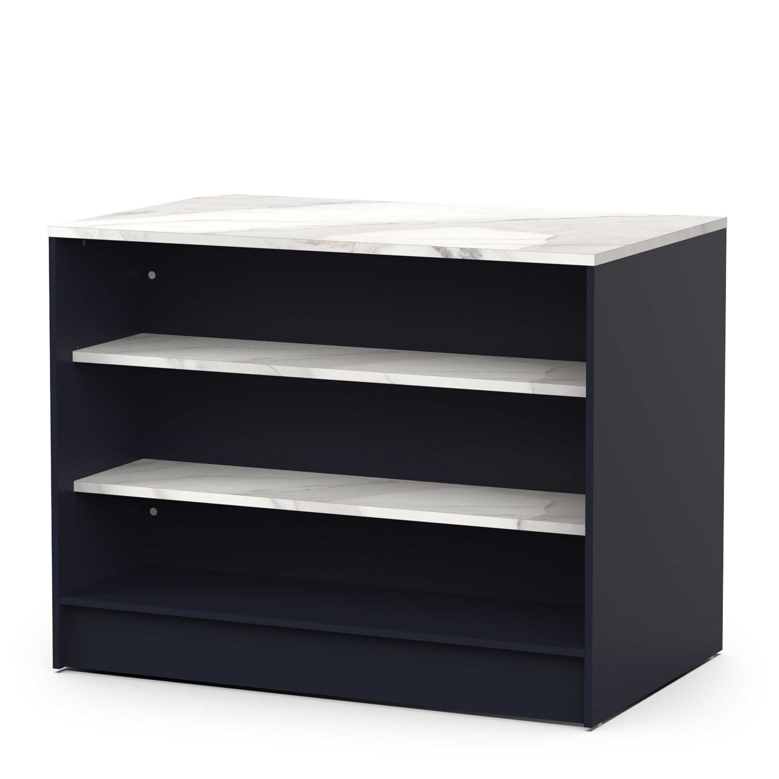 Keukeneiland Chester - 120x75x92cm - indigo/marmer – kavel bij Openbare Verkopen, Beveren-Leie