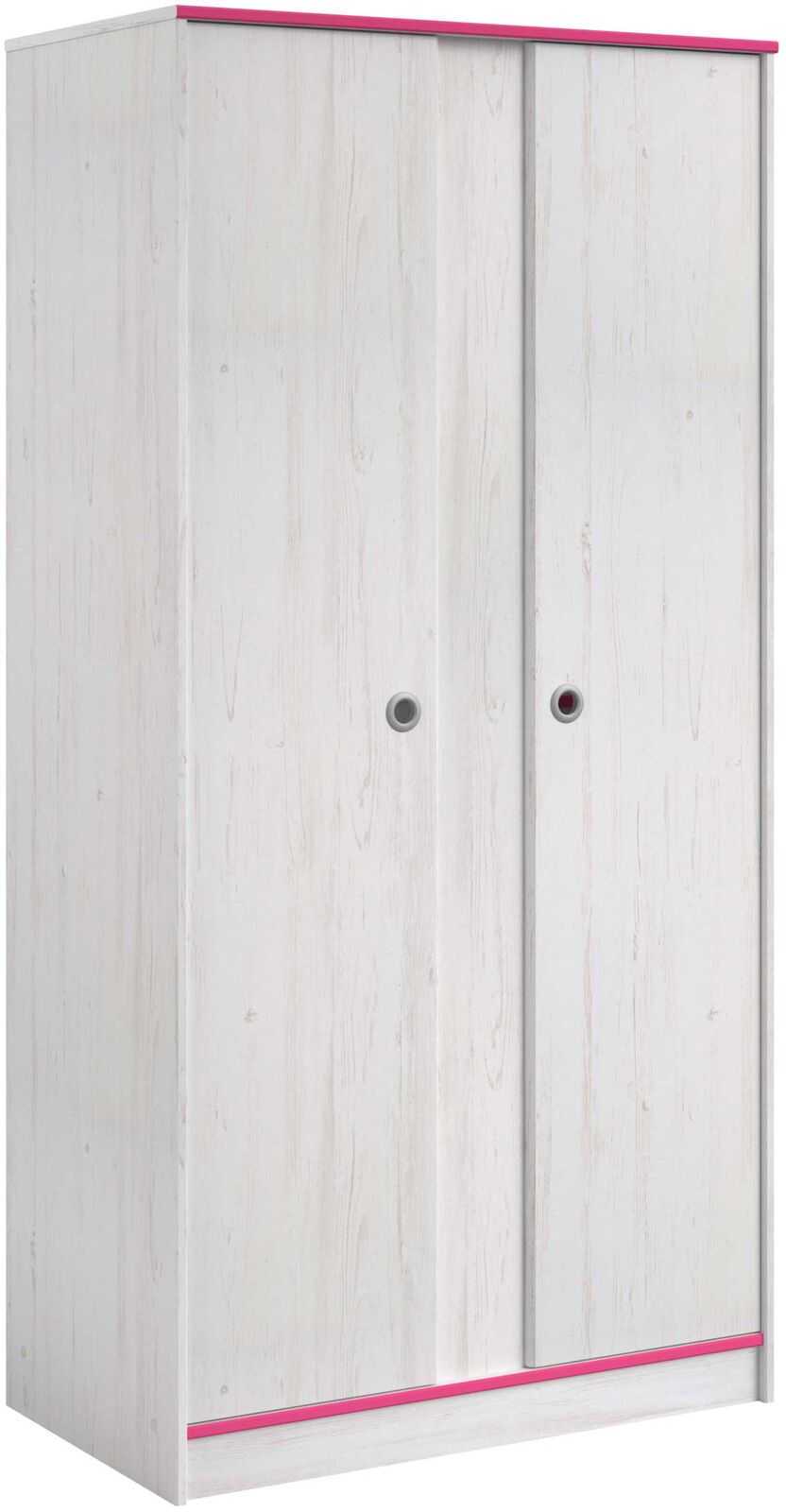 Kledingkast Smoozy 90cm 2 deuren - wit/roze of wit/blauw – kavel bij Openbare Verkopen, Beveren-Leie