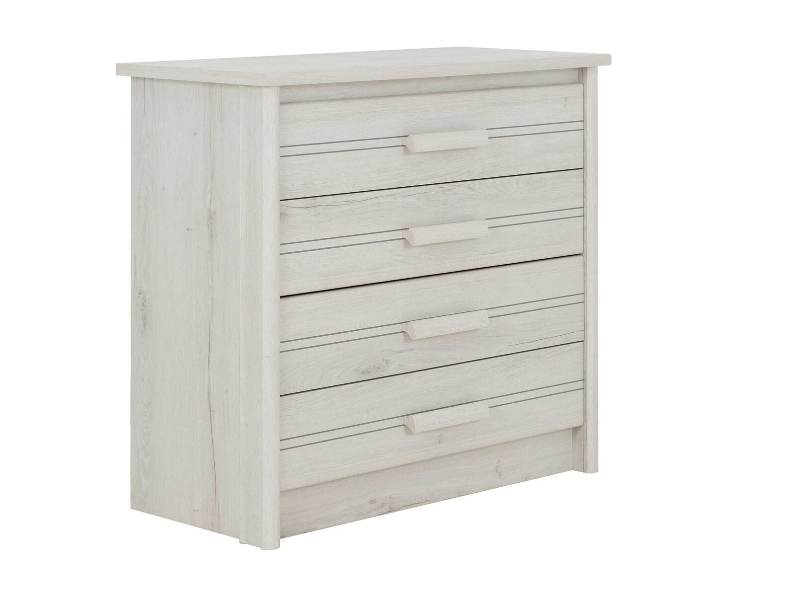 Commode Morris 4 lades - gebleekte helvezia eik – kavel bij Openbare Verkopen, Beveren-Leie