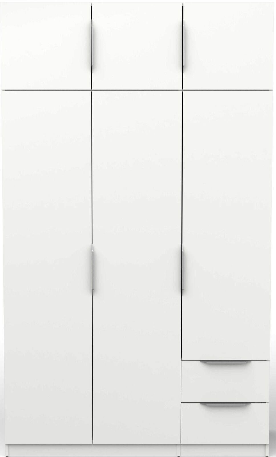 Kledingkast Spectre 120cm 6 deuren & 2 lades - mat wit – kavel bij Openbare Verkopen, Beveren-Leie