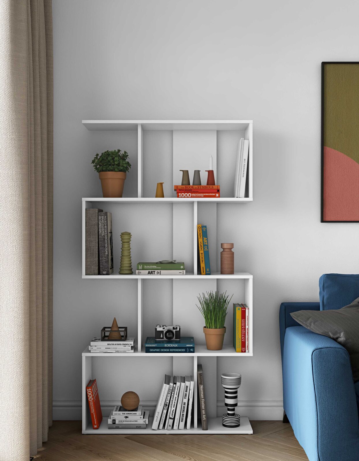 Boekenkast Sigma - wit – kavel bij Openbare Verkopen, Beveren-Leie