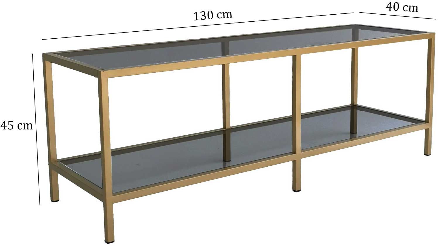 Basic TV-standaard | METALEN FRAME | Donkergrijs, Goud – kavel bij Openbare Verkopen, Beveren-Leie