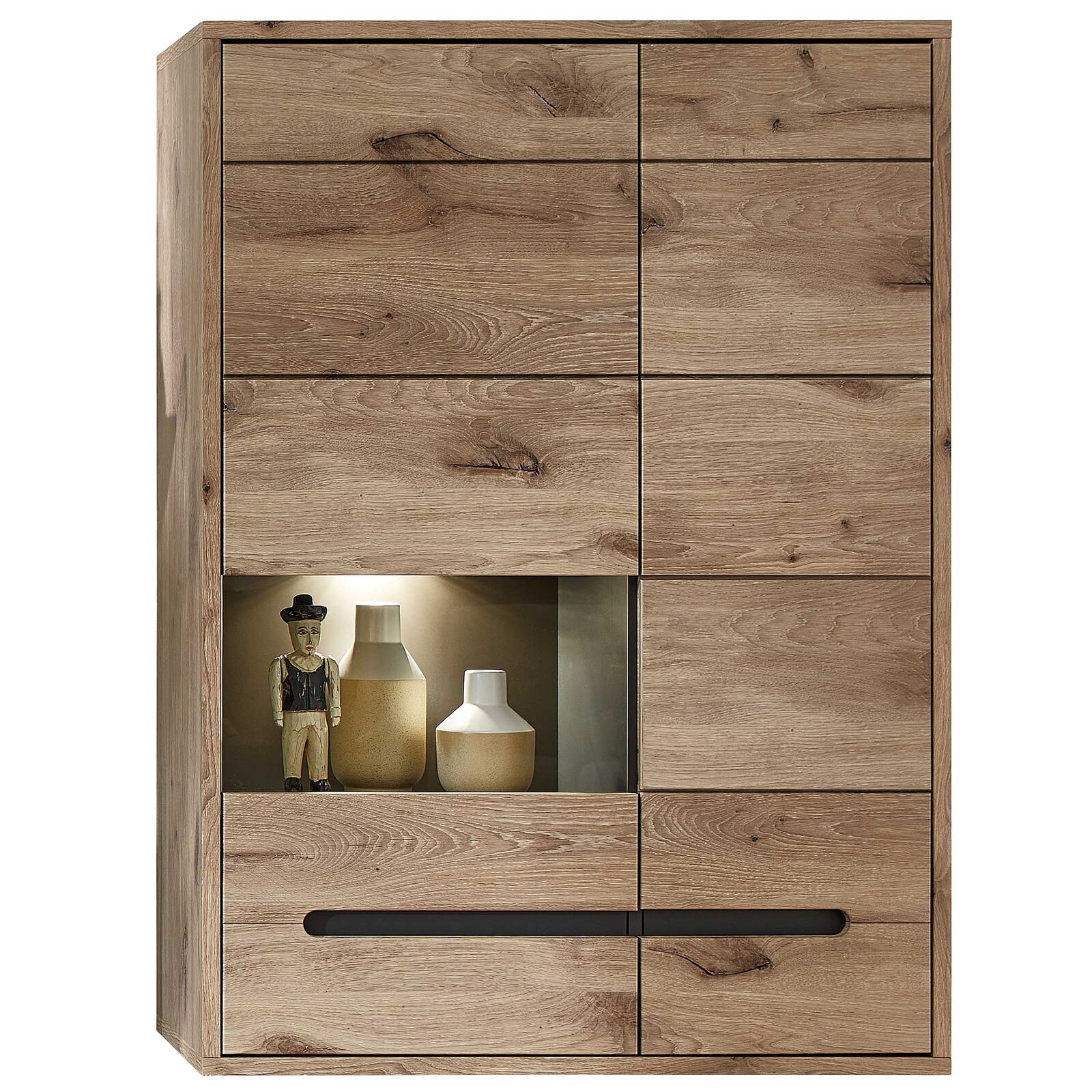 Hangkast Bellini 90cm 2 deuren - eik/antraciet – kavel bij Openbare Verkopen, Beveren-Leie