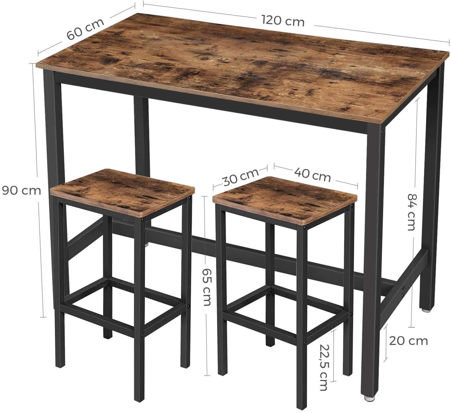 Barset Isolde 120x60 industrieel - bruin/zwart – kavel bij Openbare Verkopen, Beveren-Leie