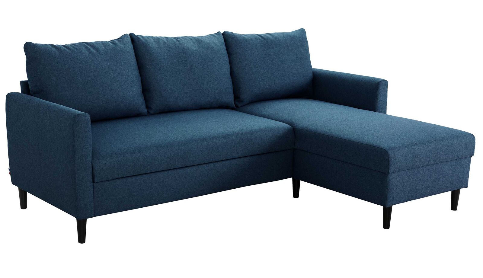 Hoekbank Tweety - 192x137x82cm - marineblauwe stof – kavel bij Openbare Verkopen, Beveren-Leie