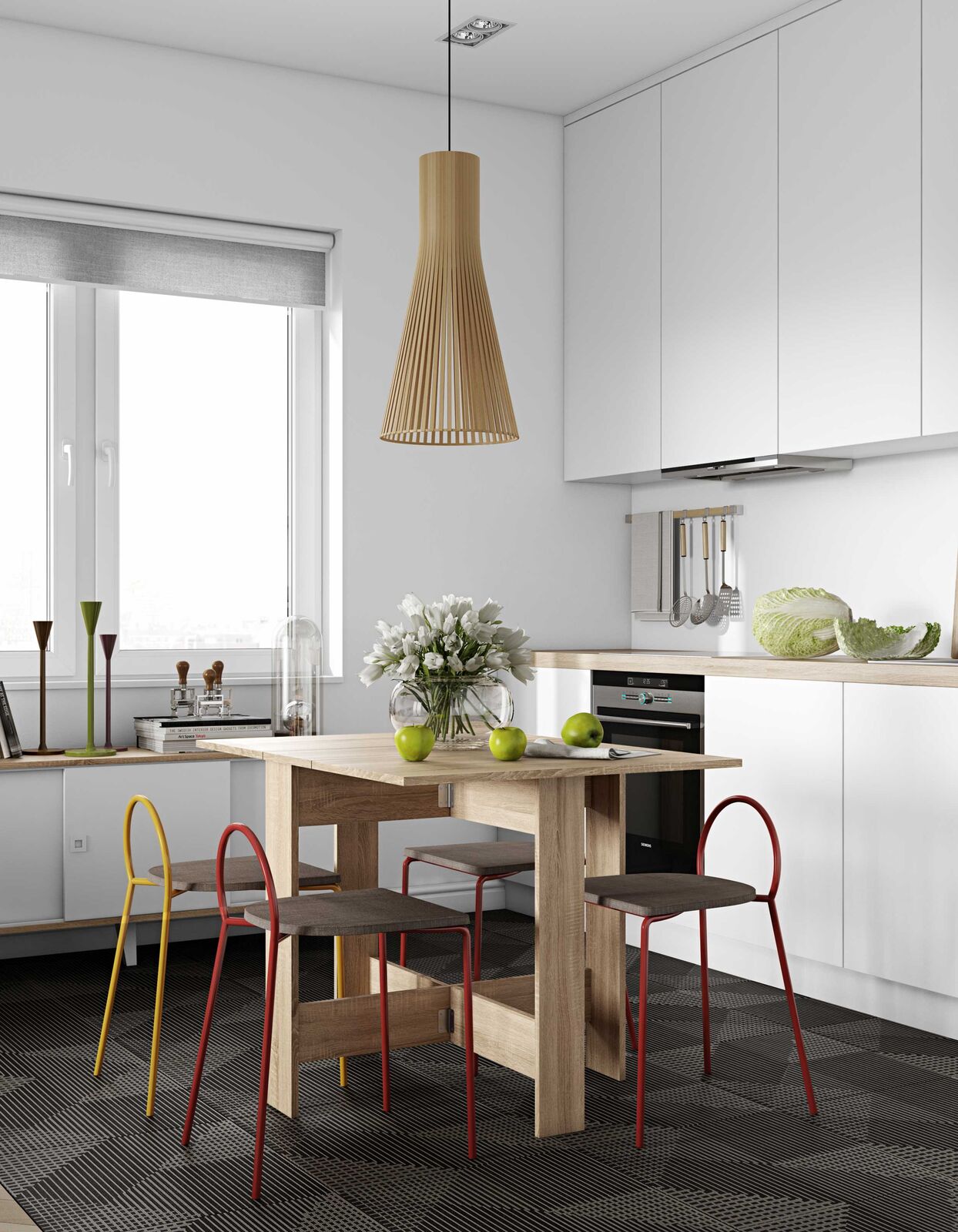 Opklapbare eettafel Papillon 103 cm - eik – kavel bij Openbare Verkopen, Beveren-Leie