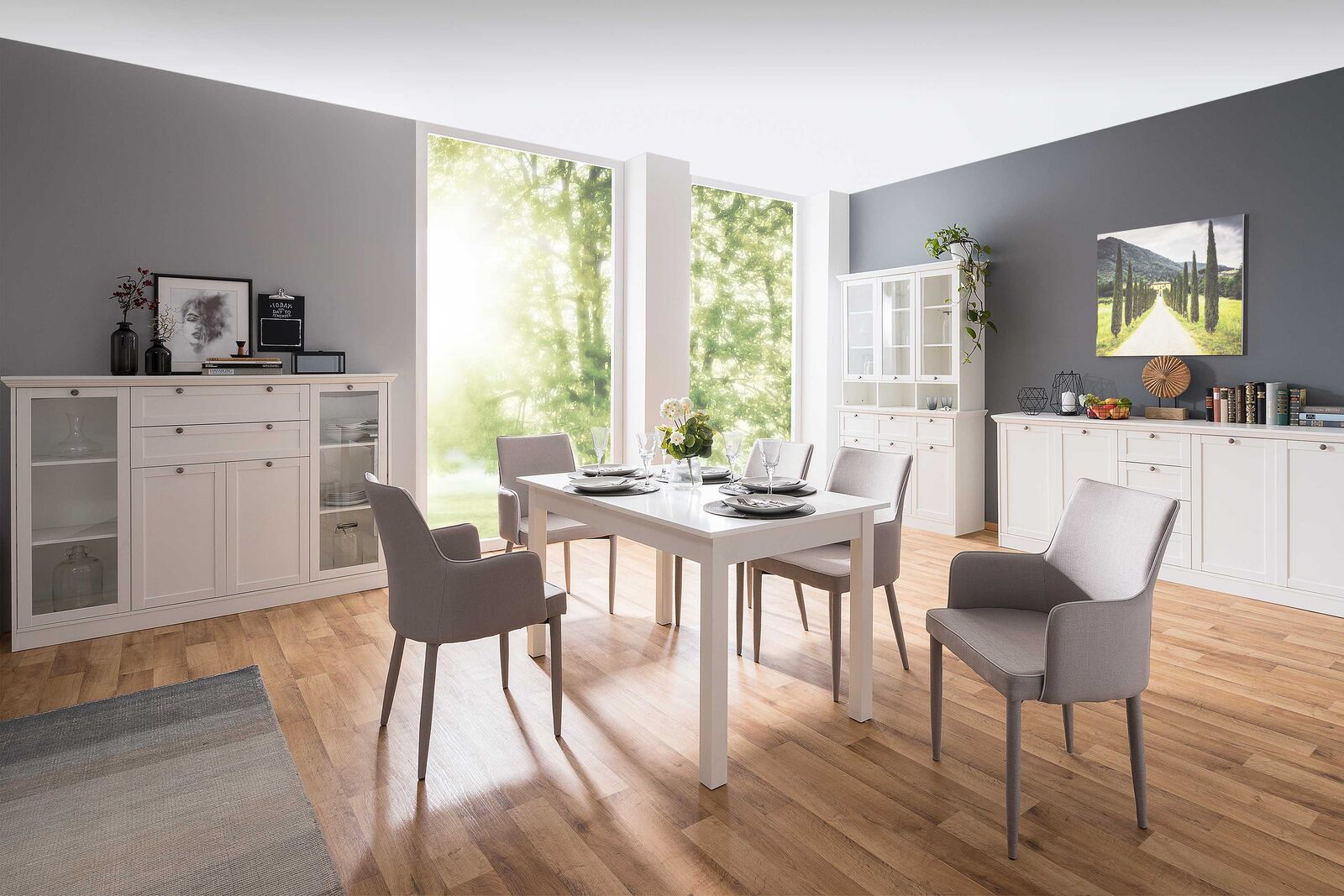 Uitschuifbare eettafel Coburg 140/180 - wit – kavel bij Openbare Verkopen, Beveren-Leie