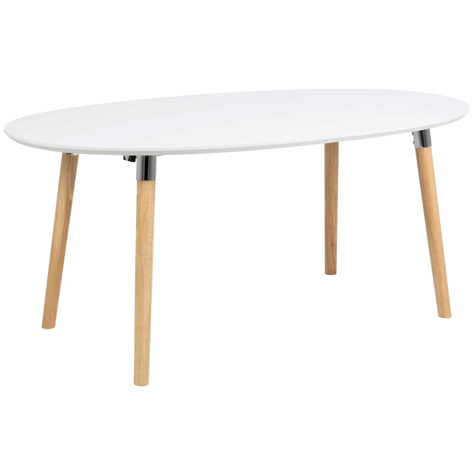 Verlengbare eettafel Benjamin 170/270x100cm - wit/ eik – kavel bij Openbare Verkopen, Beveren-Leie