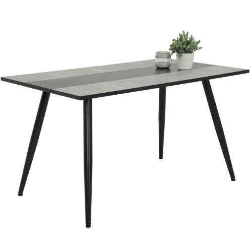 Eettafel Jamina 140x80 cm-beton/zwart – kavel bij Openbare Verkopen, Beveren-Leie