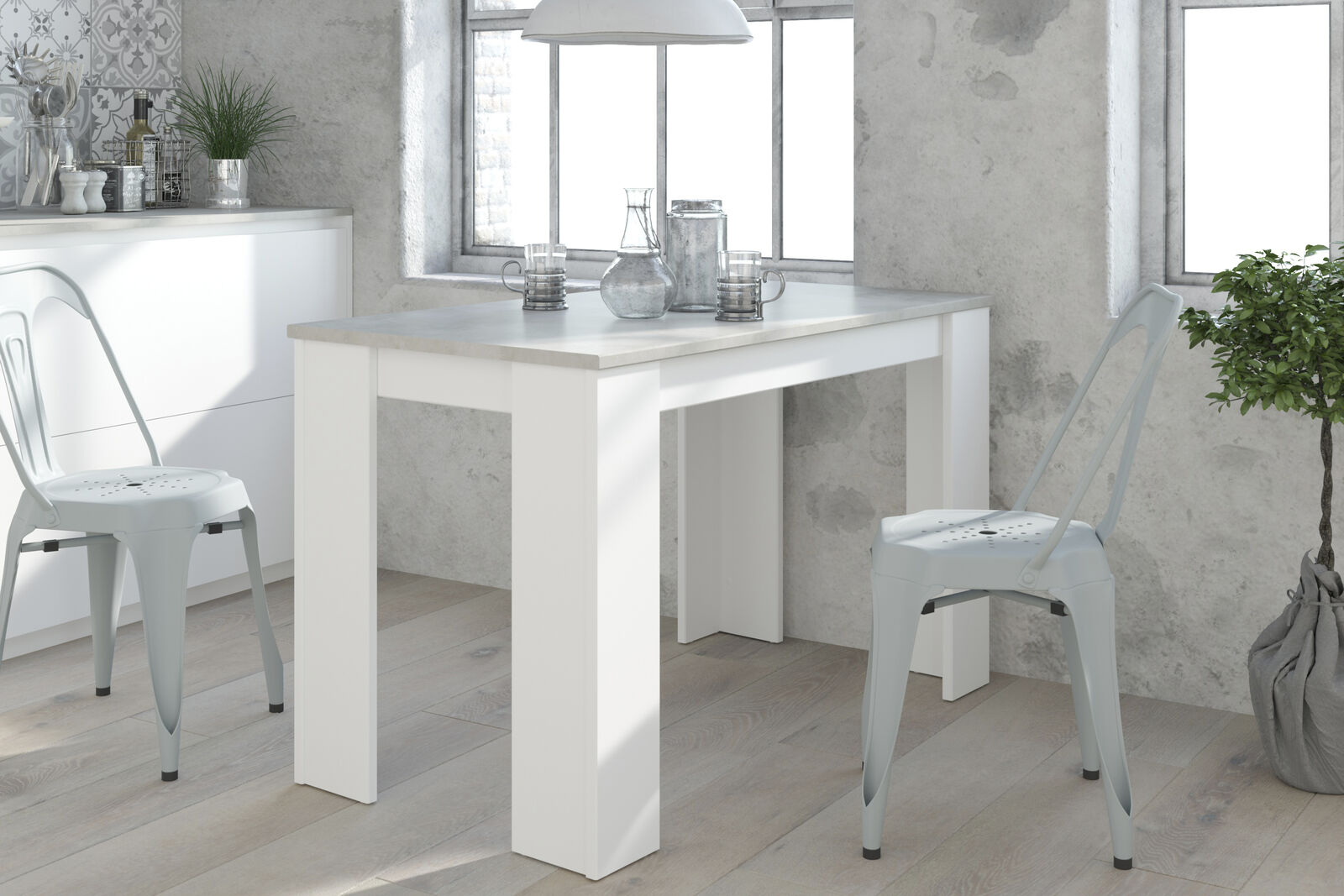 Set van 2 stoelen Industry - grijs – kavel bij Openbare Verkopen, Beveren-Leie