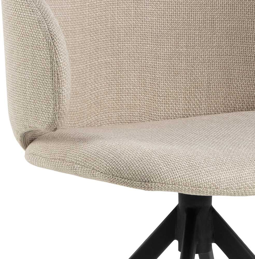 Eetkamerstoel Ella - draaibaar - stof - beige – kavel bij Openbare Verkopen, Beveren-Leie