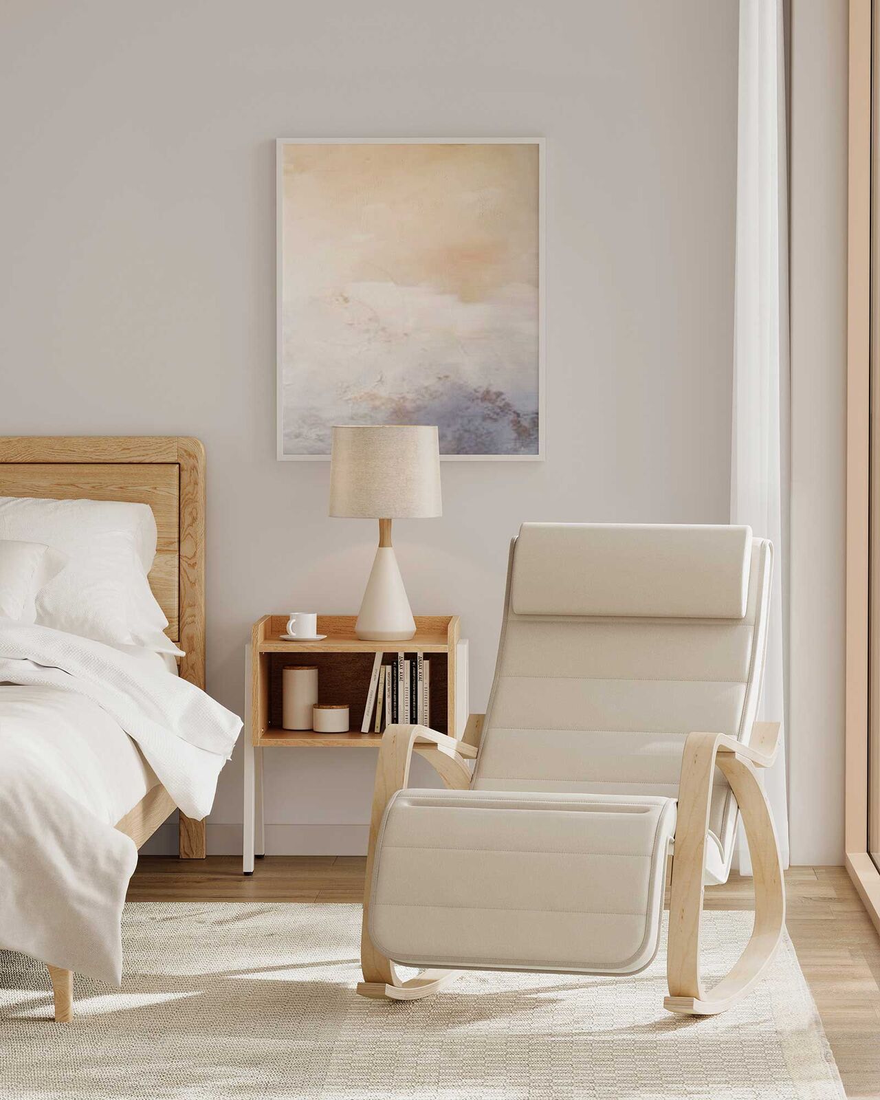 Relaxfauteuil Jackson | 55 x 80 x 91 cm | Beige – kavel bij Openbare Verkopen, Beveren-Leie