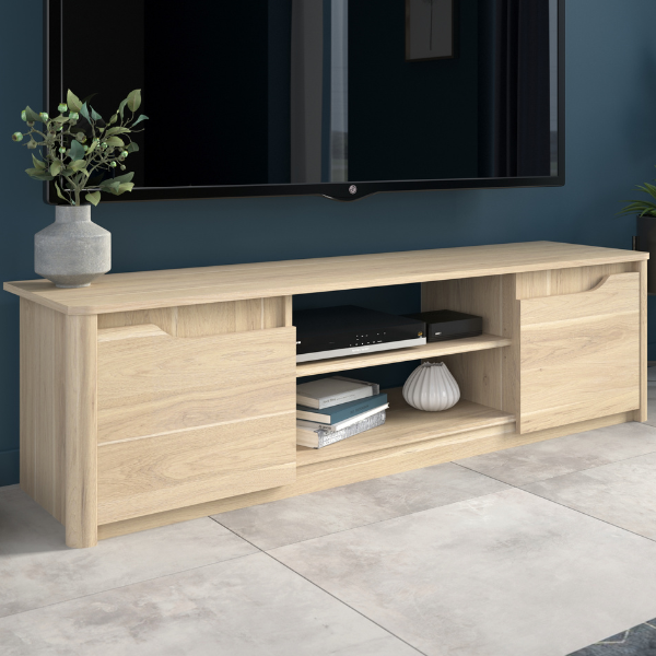 TV-meubel Wendy 150cm met twee deuren - eikdecor – kavel bij Openbare Verkopen, Beveren-Leie