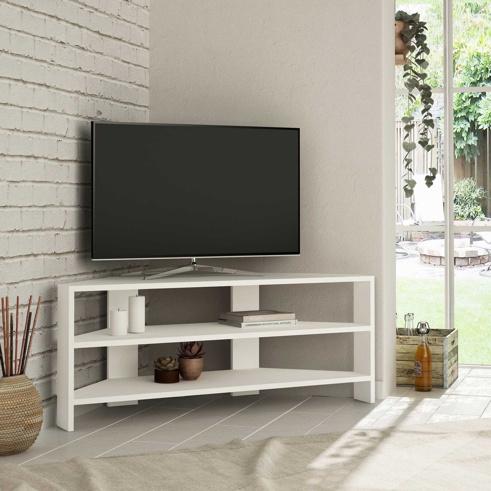 Thales TV-meubel | 100% MELAMINE | Wit – kavel bij Openbare Verkopen, Beveren-Leie