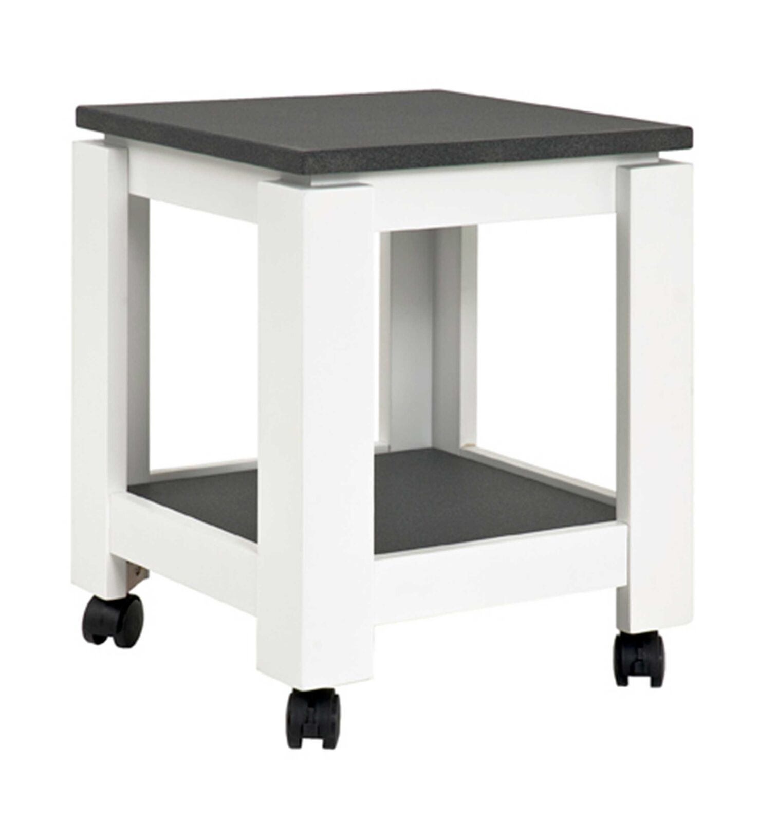 Bijzettafel op wielen Marius 35x35cm - wit/antraciet – kavel bij Openbare Verkopen, Beveren-Leie