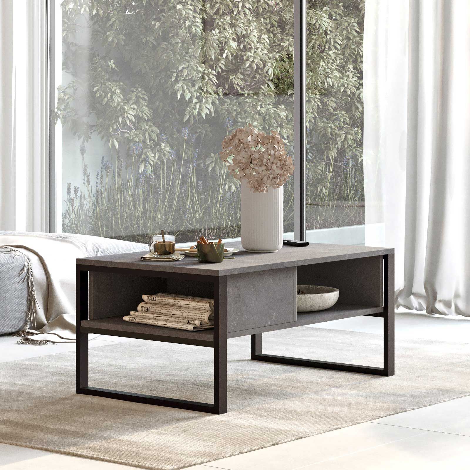 ML34 Salontafel | 100% MELAMINE | Zilver – kavel bij Openbare Verkopen, Beveren-Leie