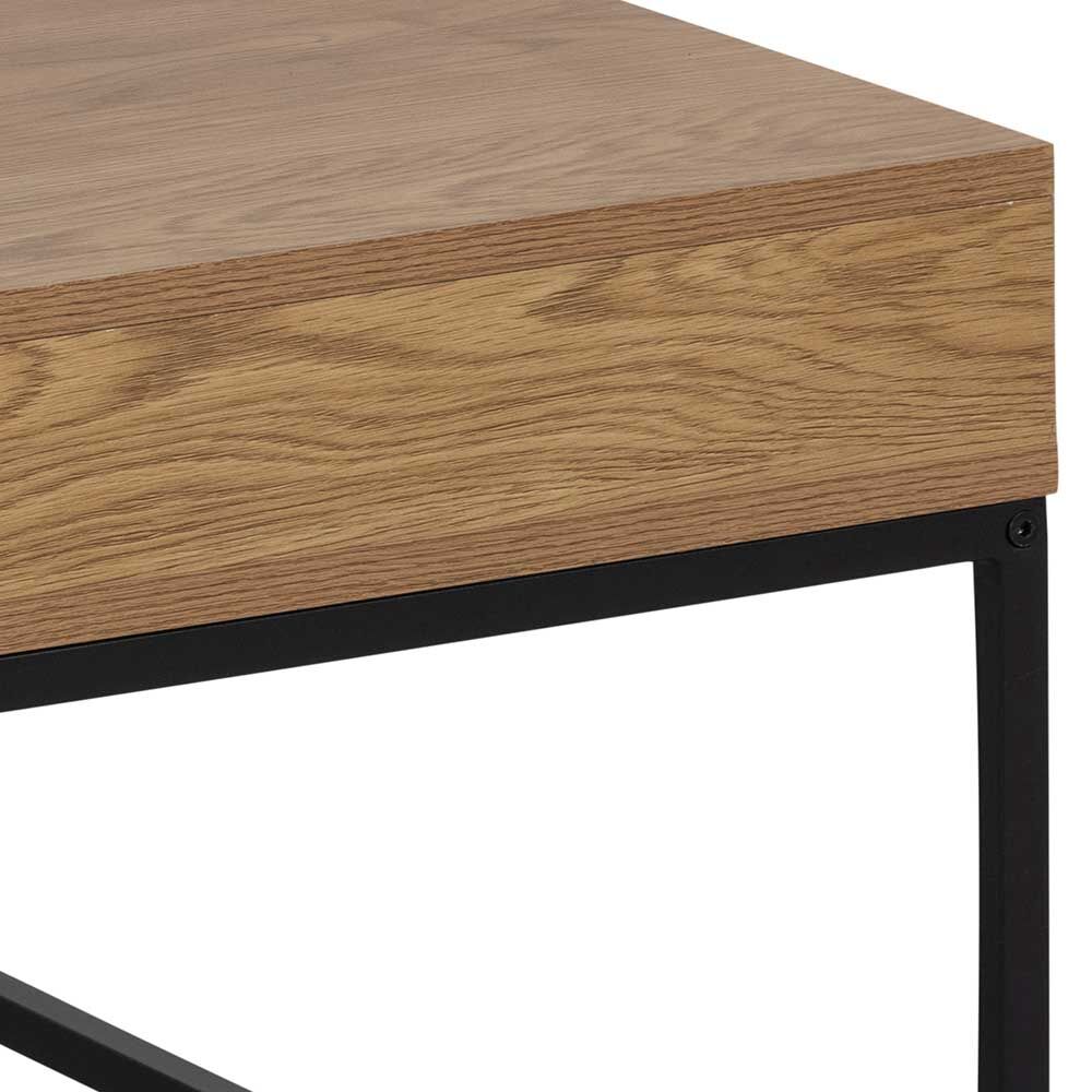Salontafel Willford 80x80 - eik/zwart – kavel bij Openbare Verkopen, Beveren-Leie