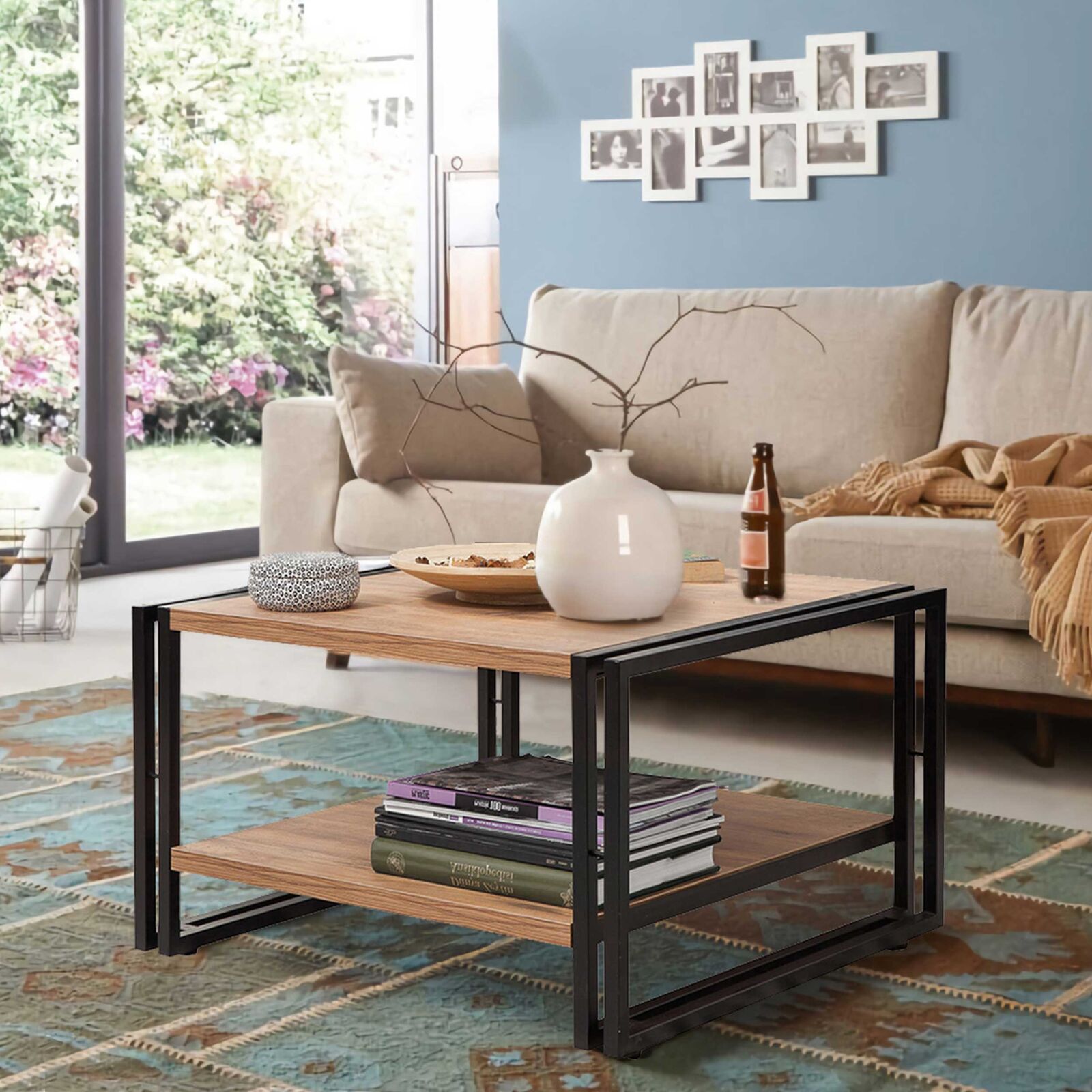 Cosmo Salontafel | 100% MELAMINE | Atlantisch grenen, zwart – kavel bij Openbare Verkopen, Beveren-Leie