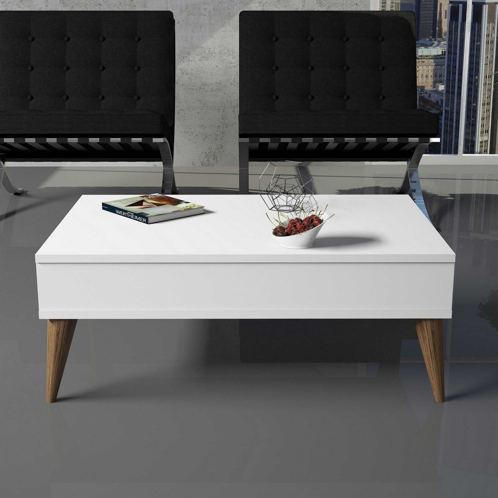 Best C Salontafel | 100% MELAMINE | Wit – kavel bij Openbare Verkopen, Beveren-Leie