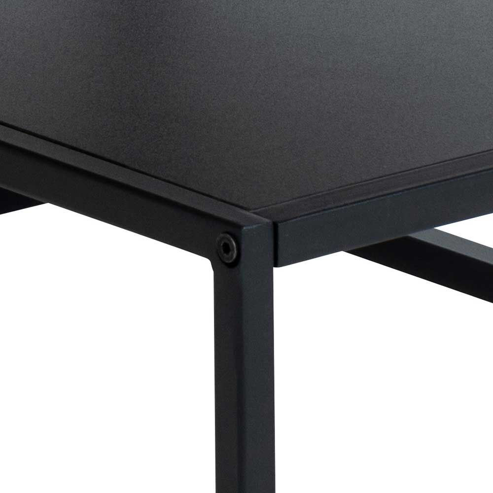 Rechthoekige salontafel Gila 90x60x42cm - eik en zwart staal – kavel bij Openbare Verkopen, Beveren-Leie